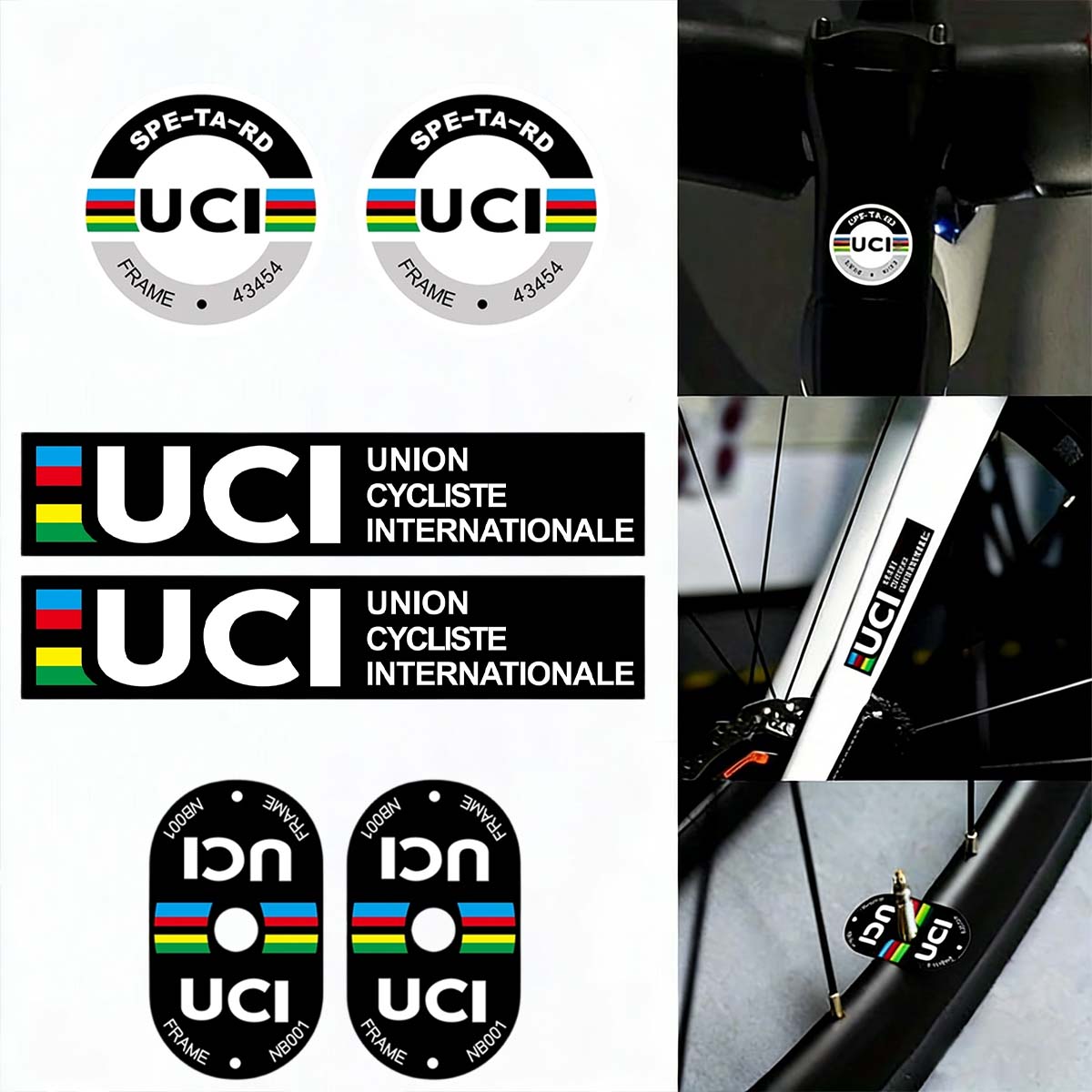 Mountain Biking Uci - Stiker Dekorasi Sepeda Gaya UCI, Stiker