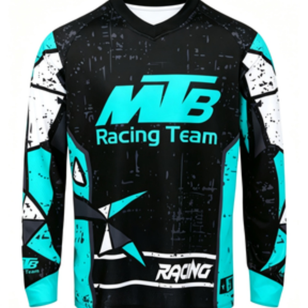 Mountain Biking Shop - Kaos Olahraga Lengan Panjang Bahan Bernapas