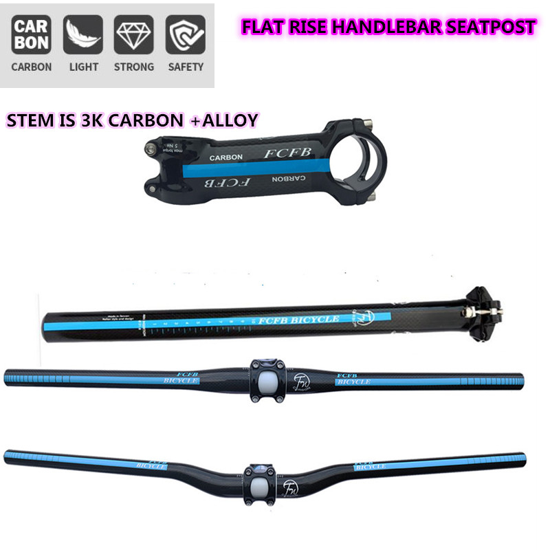 Mountain Biking Blue Mountains - Setang Karbon Set Setang Biru Sepeda