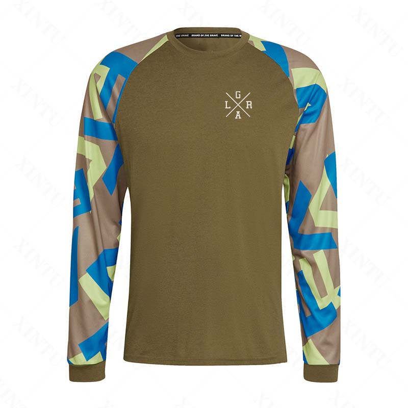 Jersey Sepeda Motor Pria Lrga  - Mountain Biking Shirts ulasan dan harga