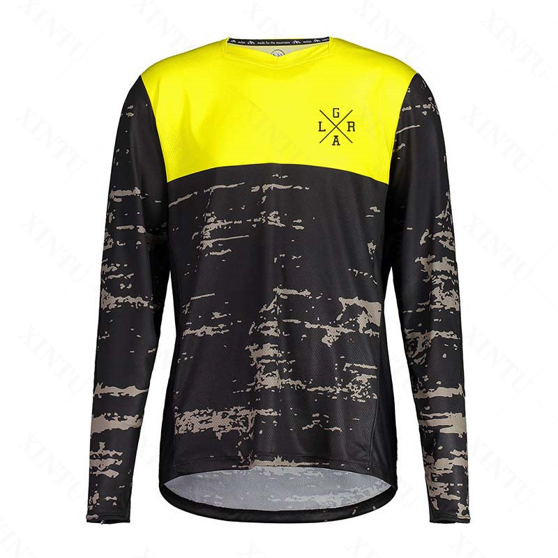Jersey Sepeda Motor Pria Lrga  - Mountain Biking Shirts ulasan dan harga